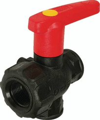 Pièces agricoles - Pièce Pulvérisateur - Vanne boiss.sph. 1" 3v.+ral.