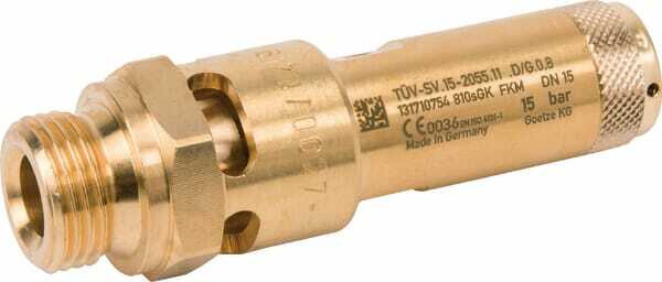 Pièces agricoles - Pièce pneumatique - Soupape sécurité 1/2"CE 15 bar