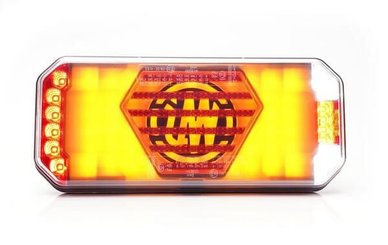Pièces agricoles - Eclairage - Feu arrière multifonction LED, gauche, rouge/orange/blanc, 12-24 V, 236 x 104 x 40,5 mm
