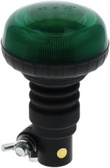 Pièces agricoles - Eclairage - Gyrophare LED, profil bas, 15 W, 12-24 V, verte, montage sur poteau flexible, Ø 86 mm x 138 mm