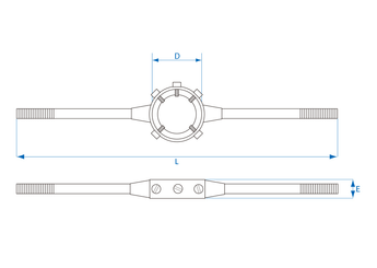 Outils - Outils divers - Porte-filière M10-M11 L:260mm