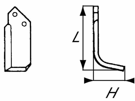 Pièces agricoles - Travail du sol - Lame de fraise d. Nibbi-BR