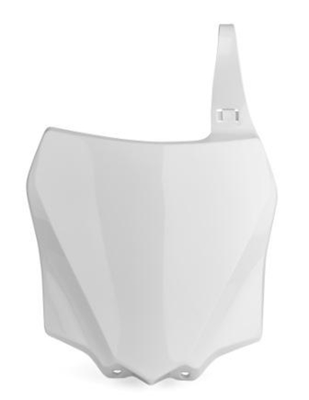 Pièces Quad & Motos - Plastiques - Plaque numéro frontale POLISPORT blanc Kawasaki KX85/KX100