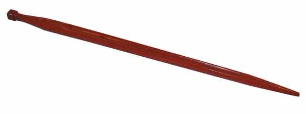 Pièces agricoles - Fenaison & élevage - Dent de chargeur, droite, section en double T 36x810mm, extrémité pointue avec écrou M22x1,5mm, rouge, SHW