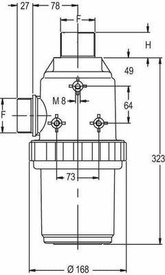 Pièces agricoles - Pièce Pulvérisateur - Filtre d'aspiration 2"M 260 l/min 50 mailles