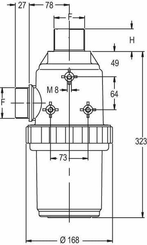 Pièces agricoles - Pièce Pulvérisateur - Filtre d'aspiration 2"M 260 l/min 50 mailles