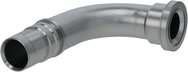 Pièces agricoles - Hydraulique - Raccord à sertir 4SH-DN50 avec flasque ø79,4 mm 90°