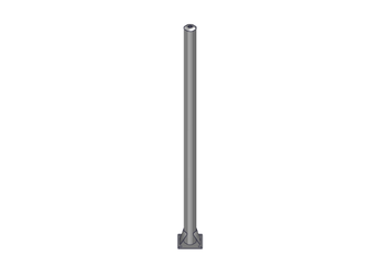 Materiels - Accessoires 20Kg-30Kg - POTEAU TREFLE NU SUR PLATINE D.102MM L.2.13M