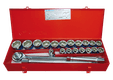Coffret à douilles 3/4" 23 pièces 17 à 42mm