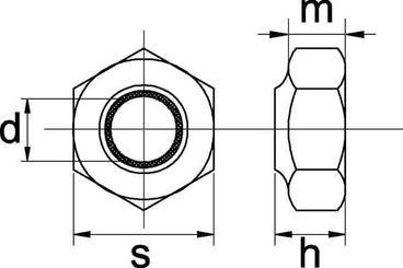 Pièces agricoles - Fasteners - Écrou de blocage hexagonal DIN985 M24x2,00 acier zingué |8| Kramp