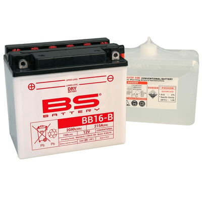 Pièces Quad & Motos - Electrique - Batterie BS BATTERY Haute-performance avec pack acide - BB16-B