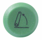 Interrupteur poussoir, relevage, rond, vert