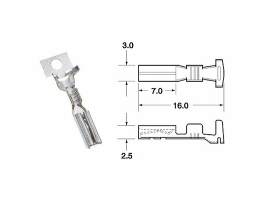 Pièces Quad & Motos - Outillage - Cosse femelle série 090 SMTO BIHR Ø0,85mm²/1,25mm² - 50pcs