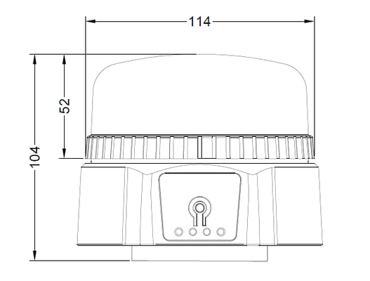 Pièces agricoles - Eclairage - Gyrophare LED, rechargeable, télécommandée, 19W, ambre, magnétique, Ø 114 x104mm