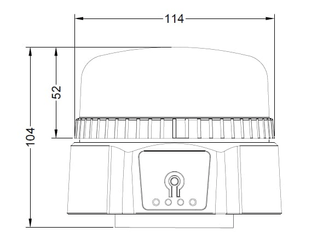 Pièces agricoles - Eclairage - Gyrophare LED, rechargeable, télécommandée, 19W, ambre, magnétique, Ø 114 x104mm