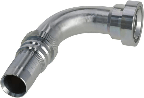 Pièces agricoles - Hydraulique - Raccord à sertir 4SH-DN32 bride Ø 54,0 mm 90°