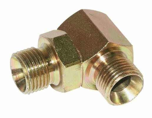 Pièces agricoles - Hydraulique - Nipple 1/4" 2 x filet mâle 90°