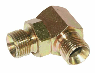 Pièces agricoles - Hydraulique - Nipple 1/4" 2 x filet mâle 90°