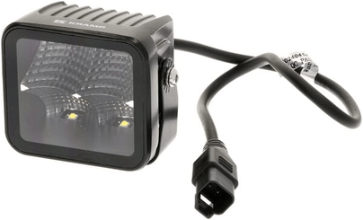 Pièces agricoles - Eclairage - Lampe de travail indirecte LED, 40W, 4800lm, carrée, 12/24V, blanche, 81x82,5x67,5mm prise Deutsch, faisceau large, 4LED
