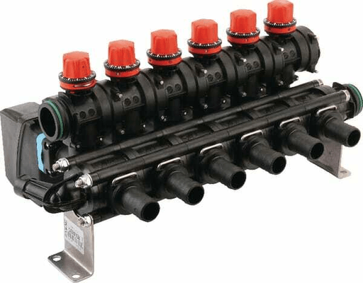 Pièces agricoles - Pièce Pulvérisateur - Gr. vannes 6 tr.+racc. fourche