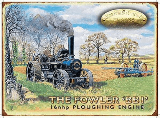 Objets publicitaires - Objets publicitaires divers - Plq. Fowler - The steam plough