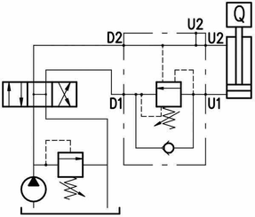Pièces agricoles - Hydraulique - Soupape d'équilibrage VOSL/SC 10A 08 (1/2") sans cartouche