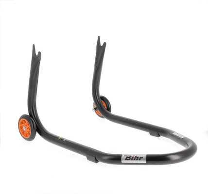 Pièces Quad & Motos - Transport - Garage - Paddock - Béquille arrière BIHR Home Track fixe supports en "V" noir mat roues orange