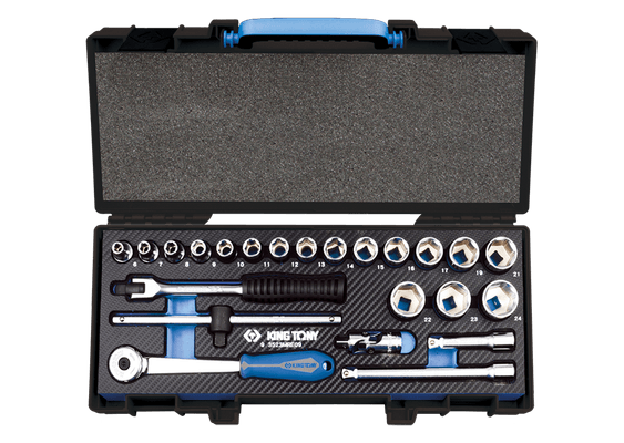 Outils - Outils divers - Coffret de douilles et accessoires 3/8" 6 pans EVAWAVE - 23 pièces