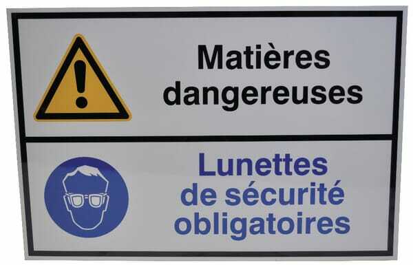 Pièces agricoles - Outils atelier - Panneau "Produits dangereux"