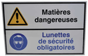 Panneau "Produits dangereux"