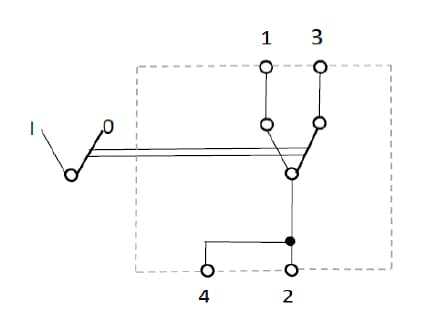 Pièces agricoles - Eclairage - Interrupteur à bascule, I-0, on-on, 12V, 4 broches, feux de croisement