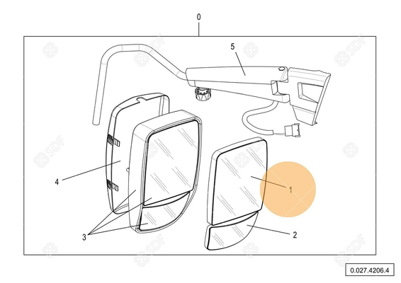 Pièces agricoles - Cabine et structure - Specchietto