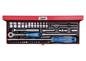 Outils - Outils divers - Coffret douilles de 39 pièces 1/4", cliquet 72 dents