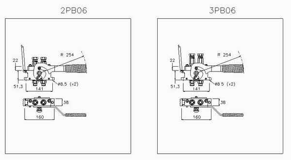 Pièces agricoles - Hydraulique - Raccord multiple DN10-2 x 1/2" BSPP prise amovible
