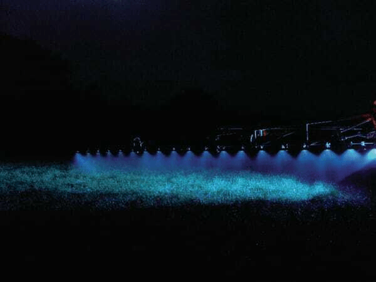 Pièces agricoles - Eclairage - Phare de travail LED x2 carré 9W 1000lm 10/30V bleu 90x4 LED