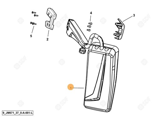 Pièces agricoles - Cabine et structure - LH LED ELECTRIC BIG MIRROR