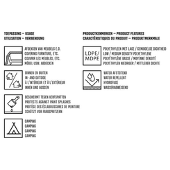 Chimie - Chimie divers - Couverture forte LDPE 4X4m 40μm transparente