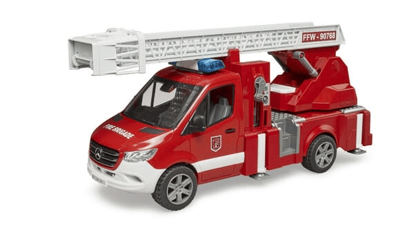 Loisirs - Jouets - Moteur d'incendie MB Sprinter avec échelle, pompe à eau et module son et lumière