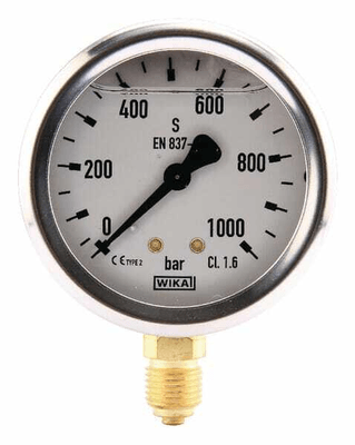 Pièces agricoles - Hydraulique - Manomètre Ø63 0-1000bar ¼"inf.