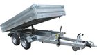 BENNE 322x170x35 freinée roues dessous pompe électrique PTAC : 2500 kg