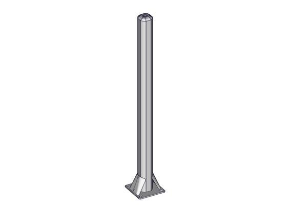 Materiels - Matériel d'élevage - autre - POTEAU LOGETTE TREFLE D.102MM SUR PLATINE L.1.32M