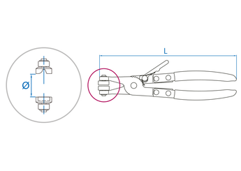 Outils - Outils divers - Pince pour collier auto-serrants droite