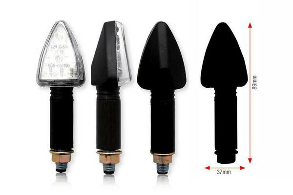 Pièces Quad & Motos - Equipement véhicule - Clignotants BIHR Tri LED long noir universel