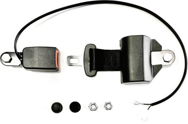 Pièces agricoles - Pièce divers - Ceinture de sécurité noire rétractable 2 points avec interrupteur