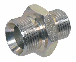 Pièces agricoles - Hydraulique - Adaptateur droit male metr. M16 - M12