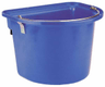 Seau mangeoire plastique bleu