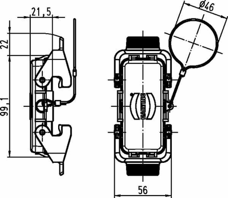 Pièces agricoles - Pièce Pulvérisateur - Couvercle 16B avec 2 leviers, métal