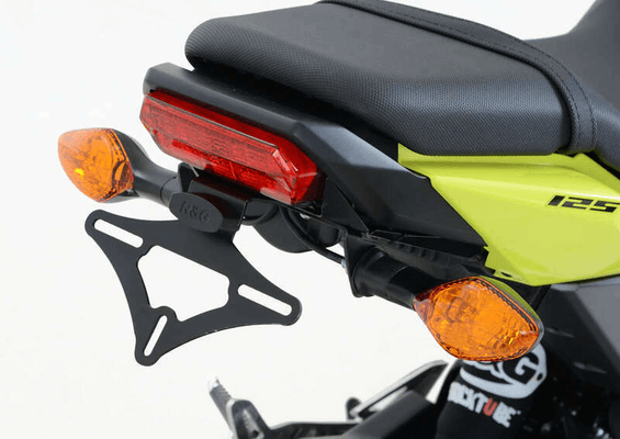 Pièces Quad & Motos - Equipement véhicule - Support de plaque R&G RACING noir compatible clignotants origine Honda MSX125
