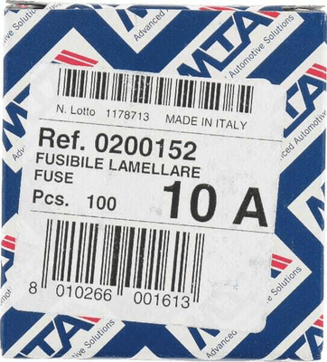Pièces agricoles - Eclairage - Fusible stéatite 10A longueur 25mm vert pack 50x