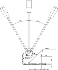 Pièces agricoles - Hydraulique - Levier de vitesses avec câble 3,5m